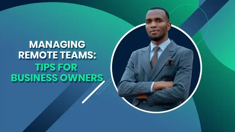 Well dressed African business owner looking directly to the viewer. One can see he is well established, and manages his remote team with ease.