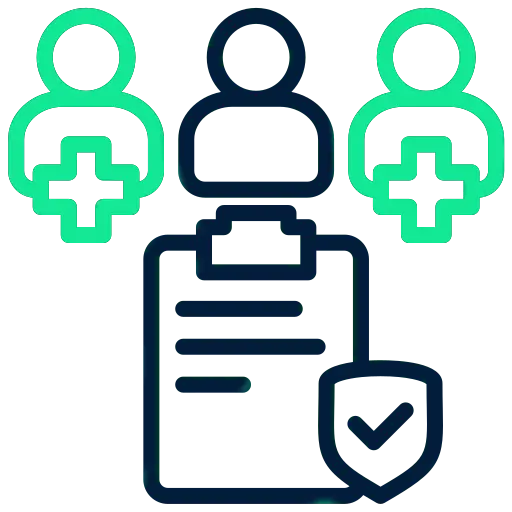 Icon that represents ethical principles and or treatment of employees and customers.